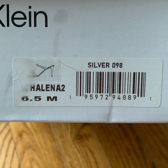 Calvin Klein Silver Halena Heel 6.5 - Picture 5 of 6